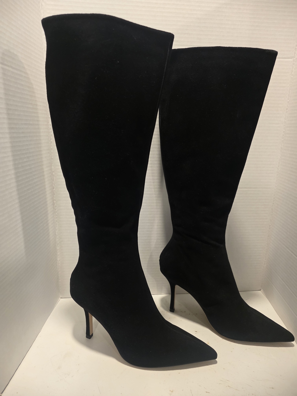 Tony Bianco Black Knee-High Pointed Toe Stiletto Boots